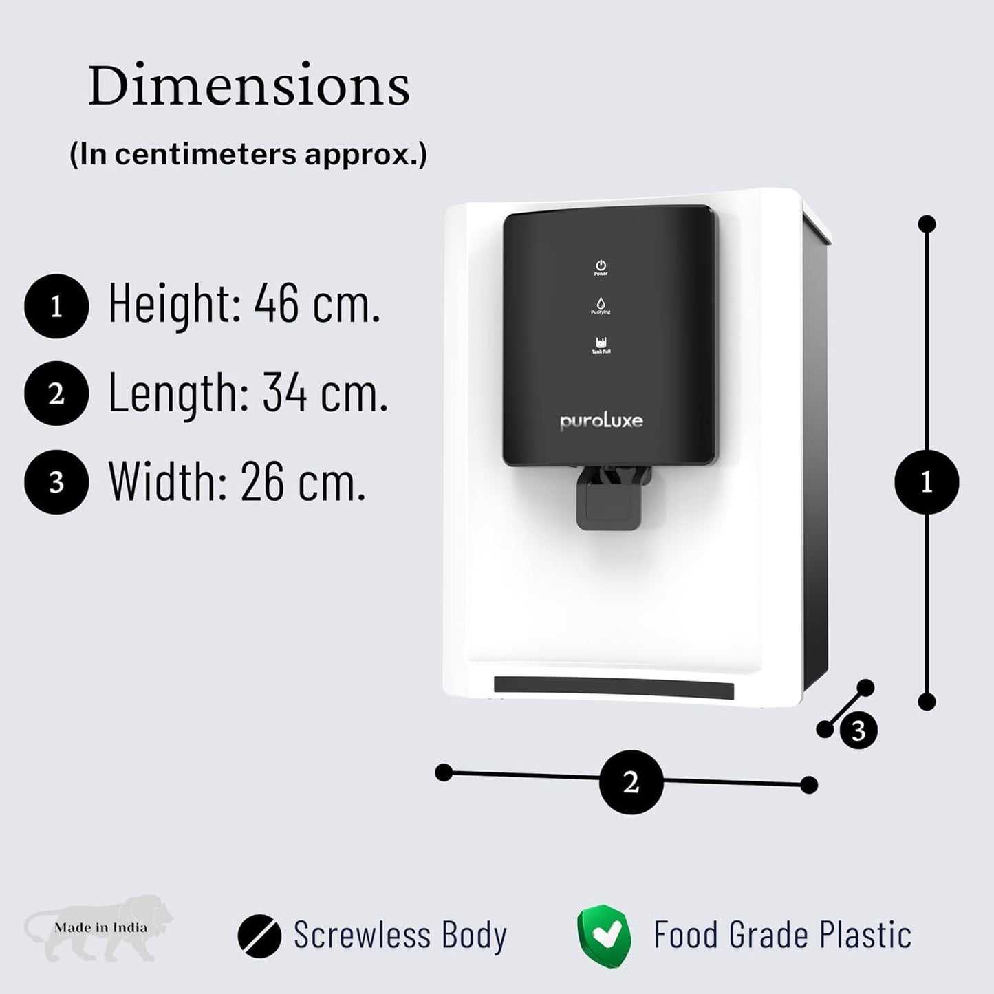 Jain Aqua Smart RO + UV + UF + TDS + Alkaline Water Purifier – 12L Smart LED Model with Multi-Stage Filtration for Pure, Healthy Water, (Suitable for borewell, tanker, municipal water)